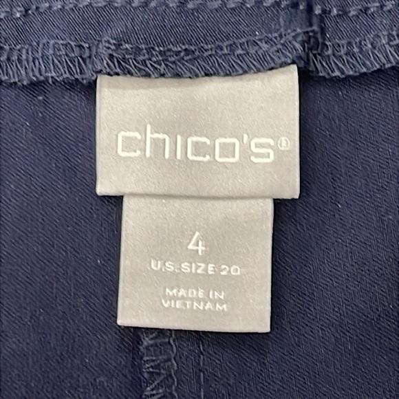Chico's Blue Bermuda Shorts with Elastic Waistband PULL ON WOMENS SIZE 4 (US 20) - Picture 5 of 7